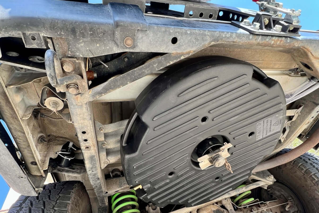 Trailed underbody Boondocker water tank for 4x4 and off-road vehicles – durable, space-saving 52-litre water storage solution for camping, touring, and remote travel. Now available in Australia.